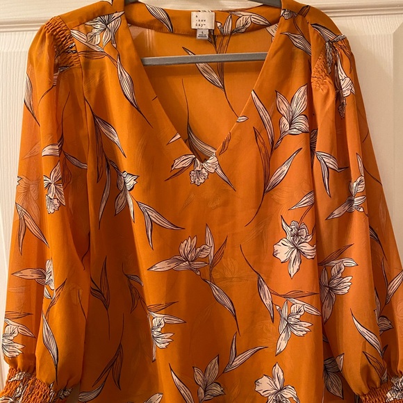 a new day Tops - Floral bell sleeve blouse